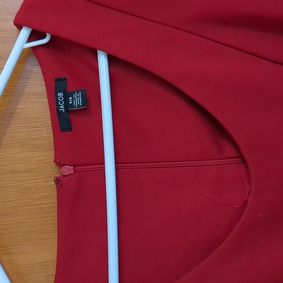 Red dress by Jacob size small fits 10 to 12 - Picture 2 of 7